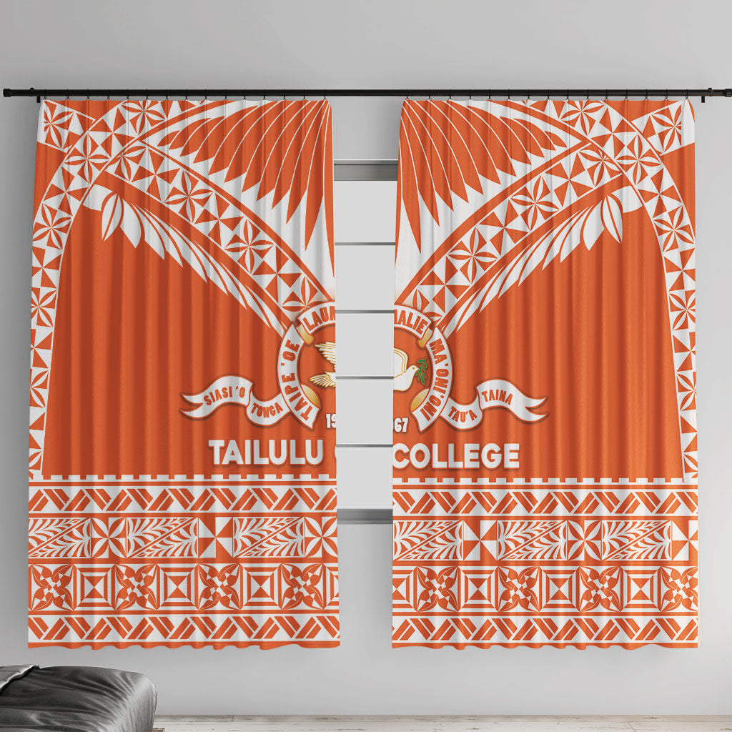 Tonga Tailulu College Window Curtain Tongan Kupesi Pattern