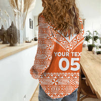 Personalised Tonga Tailulu College Women Casual Shirt Tongan Kupesi Pattern LT05 - Polynesian Pride