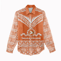 Personalised Tonga Tailulu College Women Casual Shirt Tongan Kupesi Pattern LT05 - Polynesian Pride