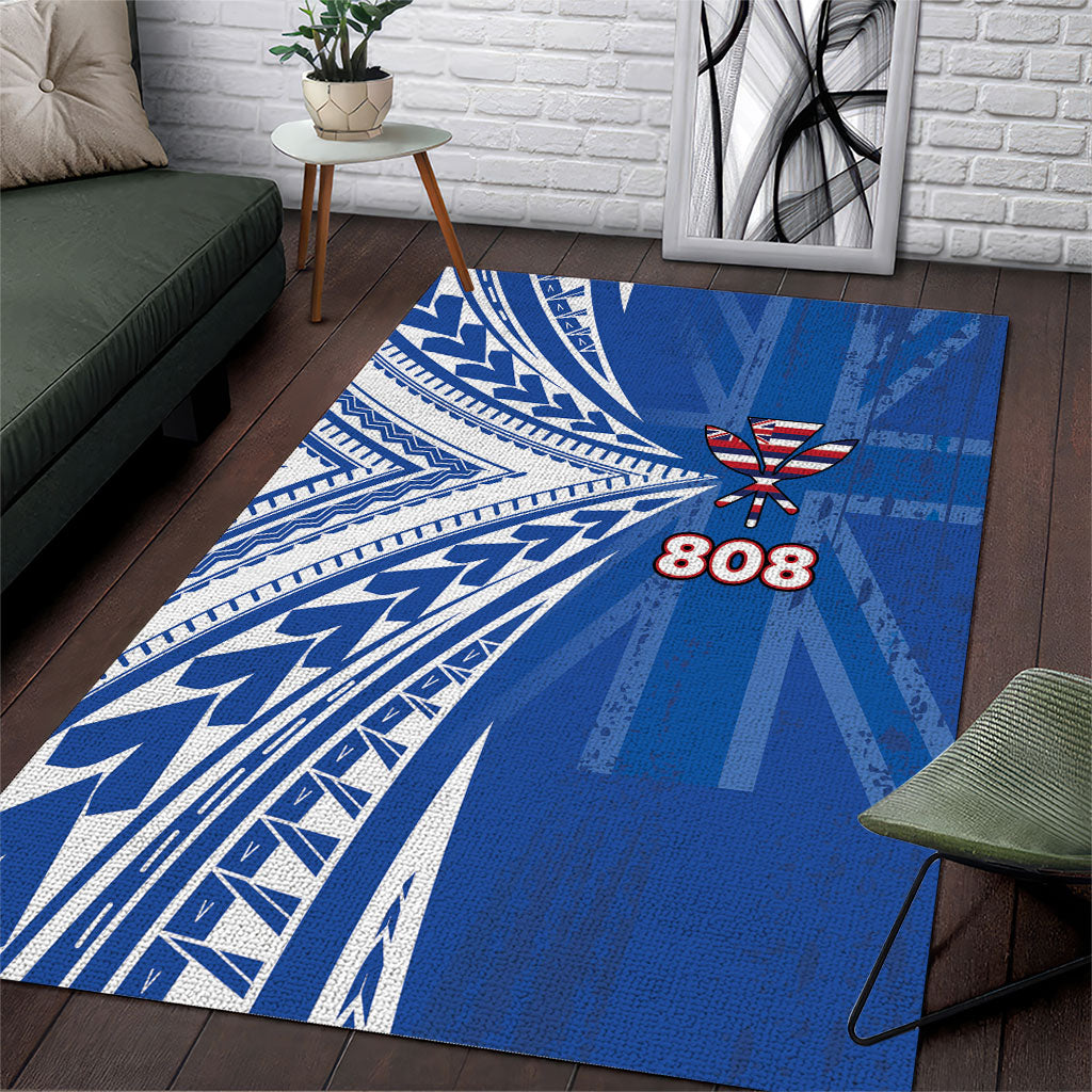 Hawaii 808 Area Rug Unique Style LT05 Blue - Polynesian Pride