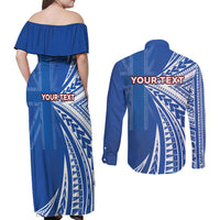 Personalised Hawaii 808 Couples Matching Off Shoulder Maxi Dress and Long Sleeve Button Shirt Unique Style