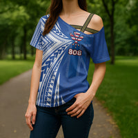 Personalised Hawaii 808 Cross Shoulder Shirt Unique Style LT05 - Polynesian Pride