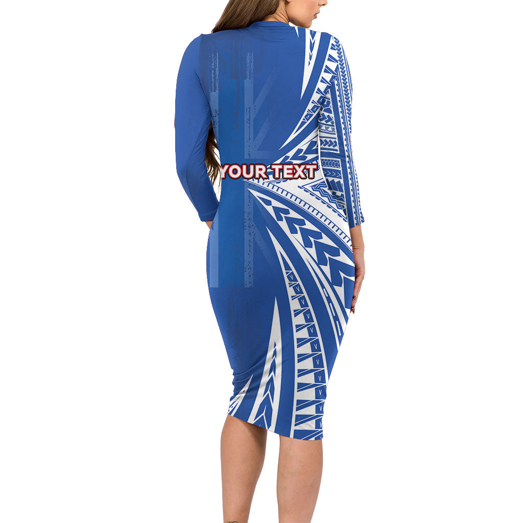 Personalised Hawaii 808 Family Matching Long Sleeve Bodycon Dress and Hawaiian Shirt Unique Style LT05 - Polynesian Pride
