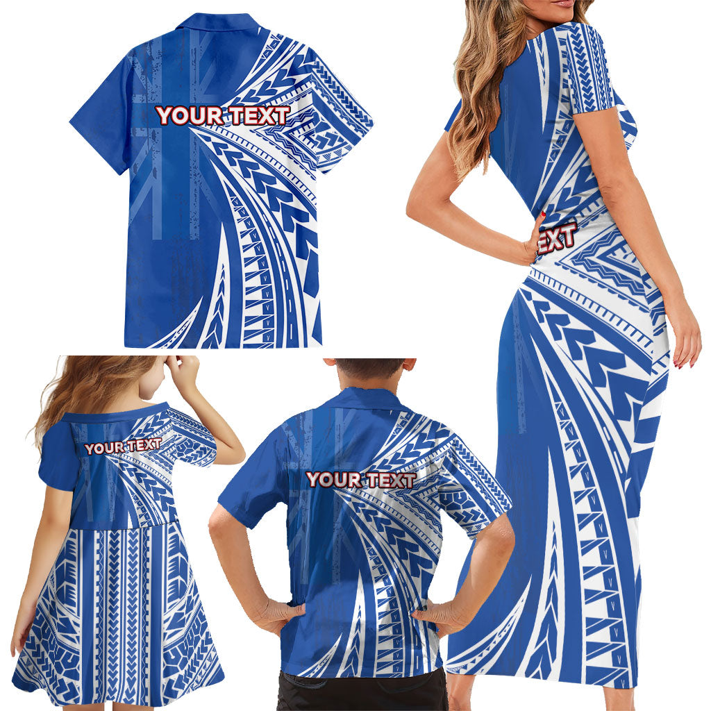 Personalised Hawaii 808 Family Matching Short Sleeve Bodycon Dress and Hawaiian Shirt Unique Style LT05 - Polynesian Pride