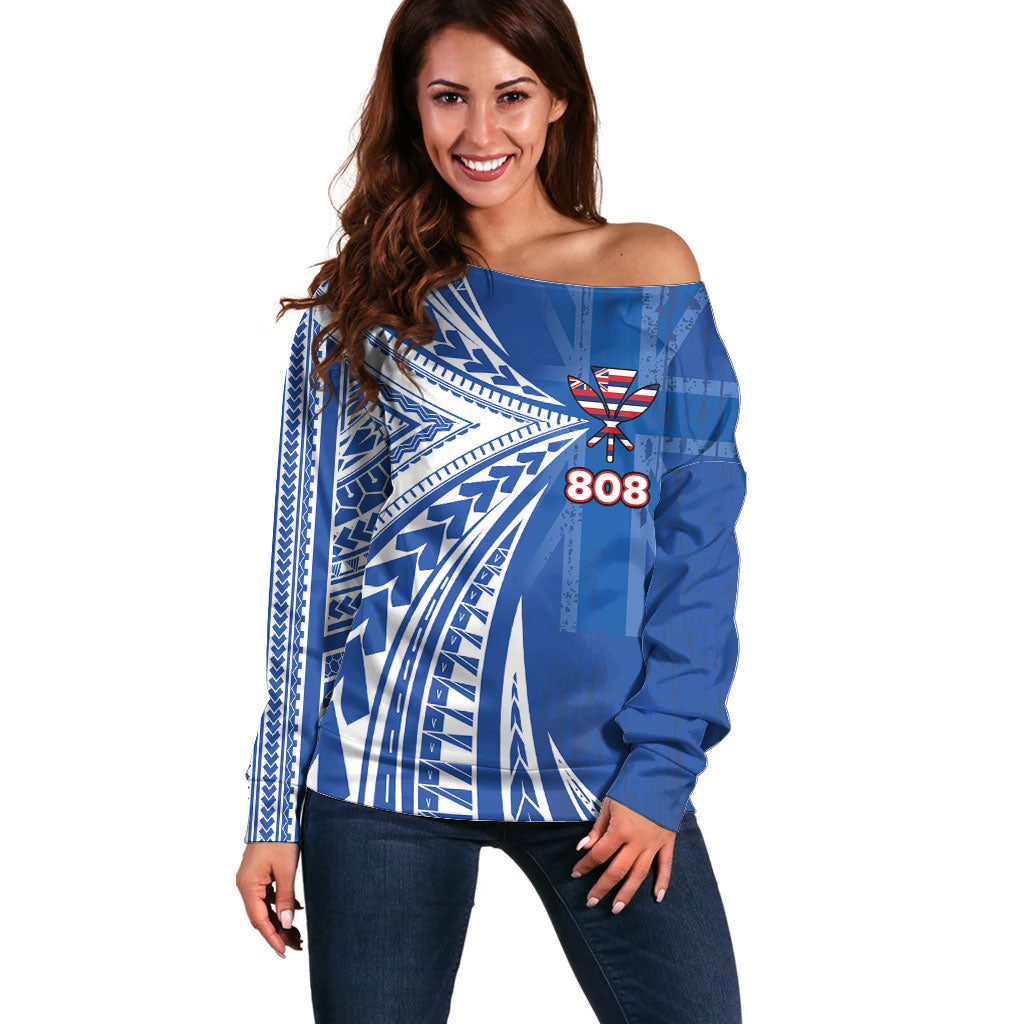 Personalised Hawaii 808 Off Shoulder Sweater Unique Style