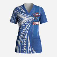 Personalised Hawaii 808 Scrub Top Unique Style