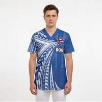 Personalised Hawaii 808 Scrub Top Unique Style