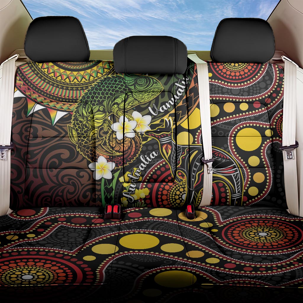 Vanuatu And Australia Aboriginal Back Car Seat Cover Iguana And Kangaroo Together