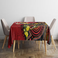 Tonga Ngatu And Australia Aboriginal Tablecloth Tongan Dove And Kangaroo Together