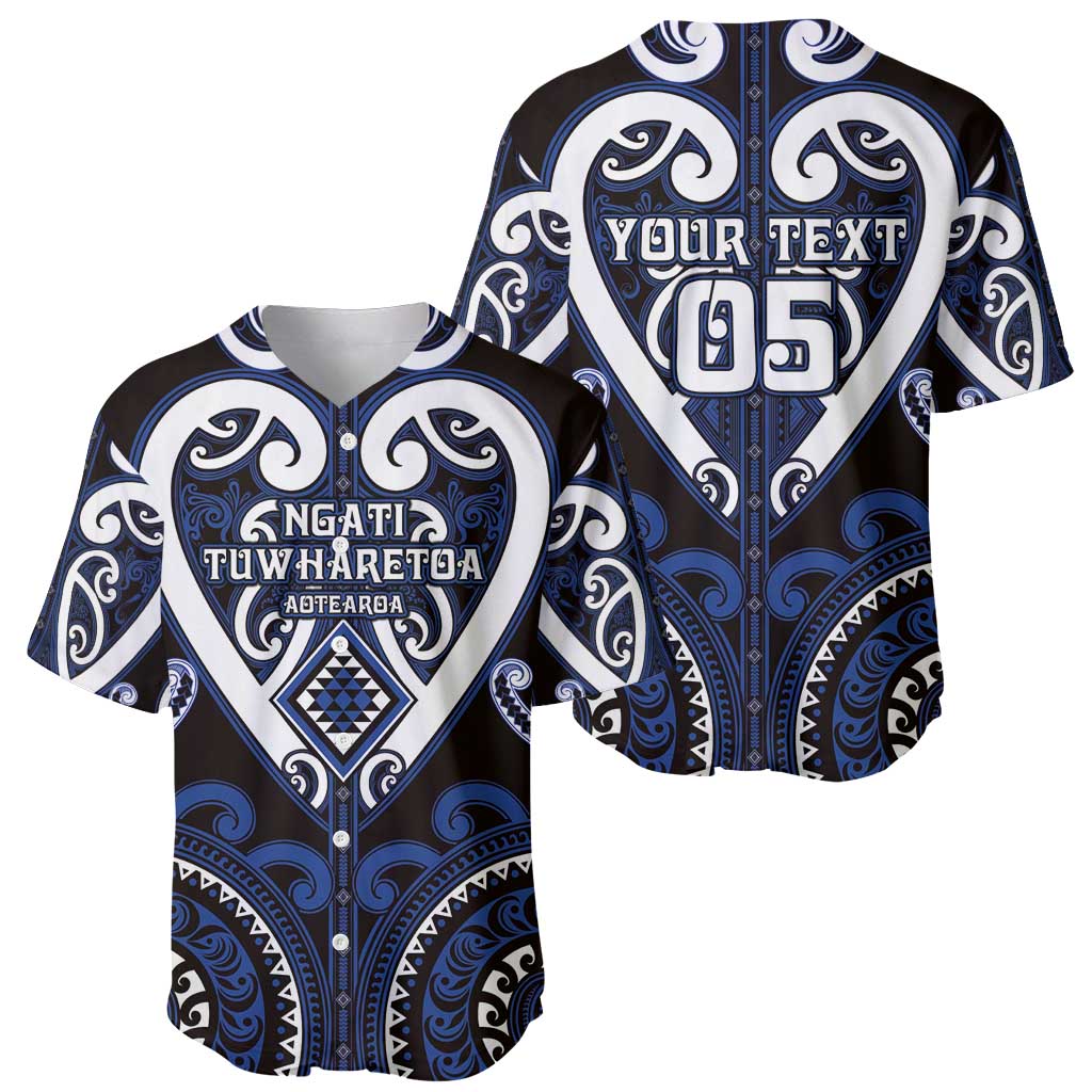 Custom Aotearoa Ngati Tuwharetoa Baseball Jersey Maori Tribal Pattern