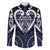 Custom Aotearoa Ngati Tuwharetoa Family Matching Off The Shoulder Long Sleeve Dress and Hawaiian Shirt Maori Tribal Pattern