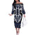 Custom Aotearoa Ngati Tuwharetoa Family Matching Off The Shoulder Long Sleeve Dress and Hawaiian Shirt Maori Tribal Pattern
