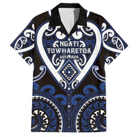 Custom Aotearoa Ngati Tuwharetoa Family Matching Off Shoulder Short Dress and Hawaiian Shirt Maori Tribal Pattern