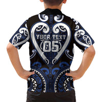 Custom Aotearoa Ngati Tuwharetoa Family Matching Tank Maxi Dress and Hawaiian Shirt Maori Tribal Pattern