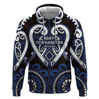 Custom Aotearoa Ngati Tuwharetoa Hoodie Maori Tribal Pattern