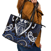 Aotearoa Ngati Tuwharetoa Leather Tote Bag Maori Tribal Pattern LT05 - Polynesian Pride