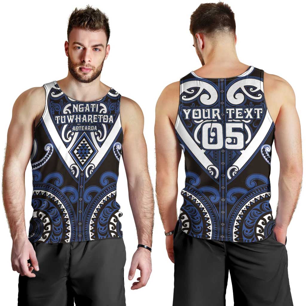 Custom Aotearoa Ngati Tuwharetoa Men Tank Top Maori Tribal Pattern