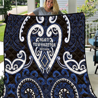 Aotearoa Ngati Tuwharetoa Quilt Maori Tribal Pattern LT05 Navy - Polynesian Pride