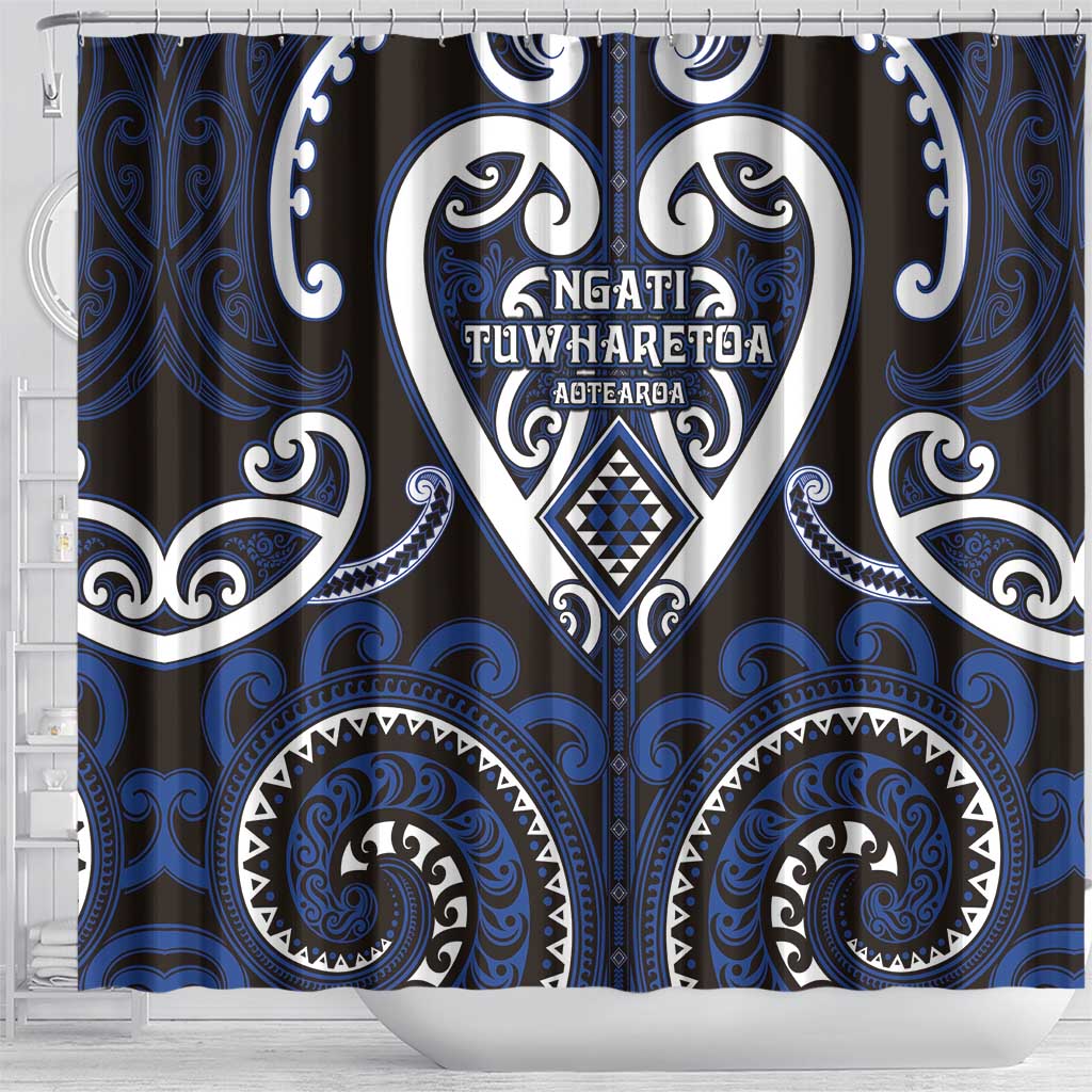 Aotearoa Ngati Tuwharetoa Shower Curtain Maori Tribal Pattern