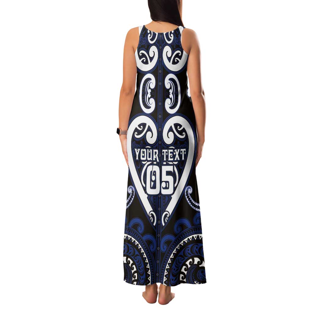 Custom Aotearoa Ngati Tuwharetoa Tank Maxi Dress Maori Tribal Pattern