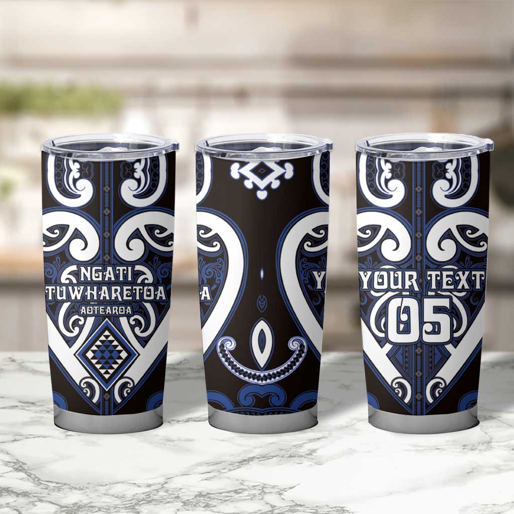 Custom Aotearoa Ngati Tuwharetoa Tumbler Cup Maori Tribal Pattern