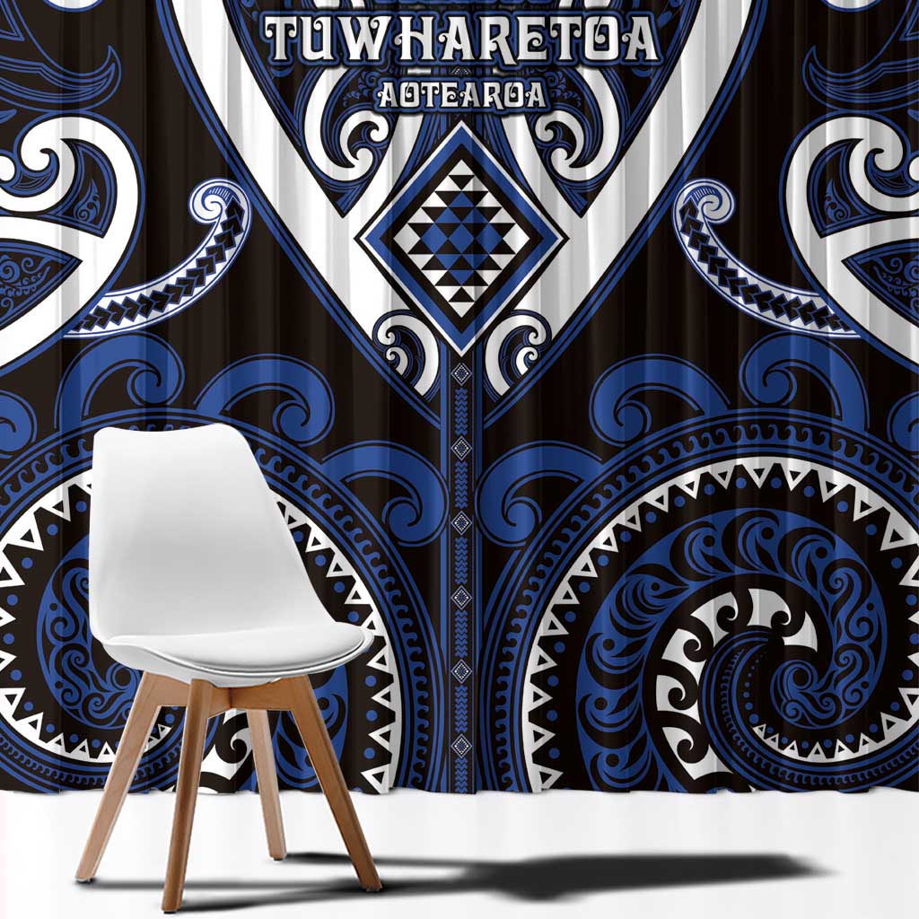 Aotearoa Ngati Tuwharetoa Window Curtain Maori Tribal Pattern LT05 - Polynesian Pride