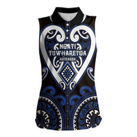 Custom Aotearoa Ngati Tuwharetoa Women Sleeveless Polo Shirt Maori Tribal Pattern