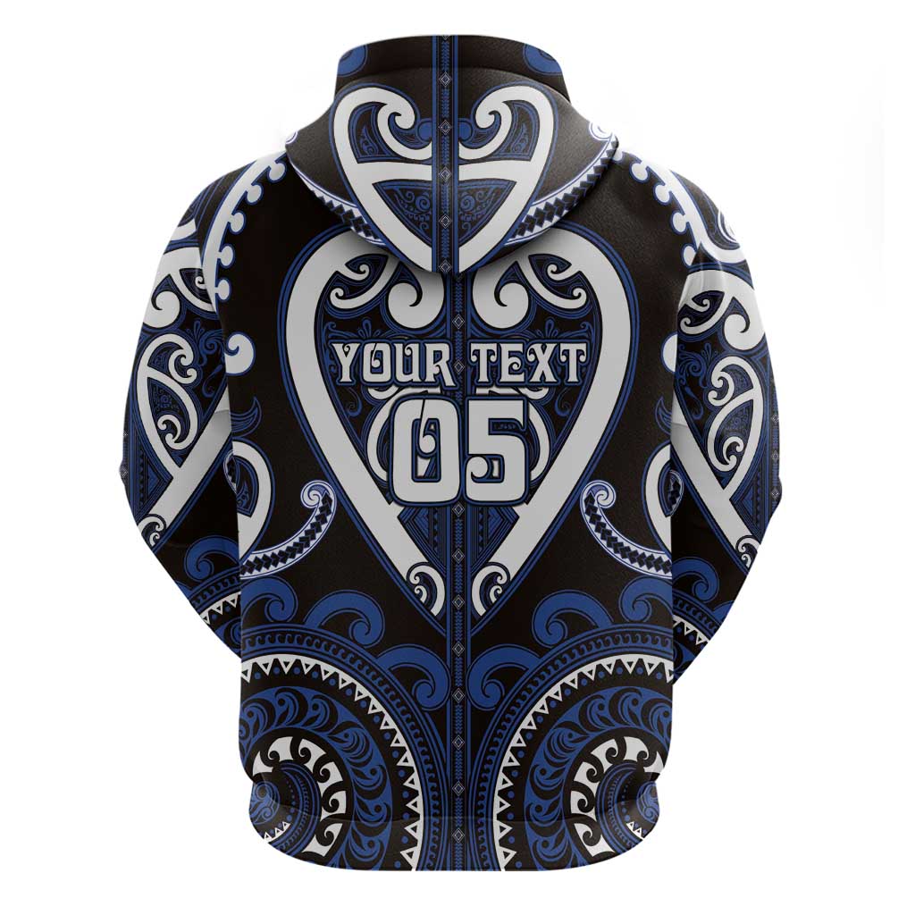 Custom Aotearoa Ngati Tuwharetoa Zip Hoodie Maori Tribal Pattern LT05 - Polynesian Pride
