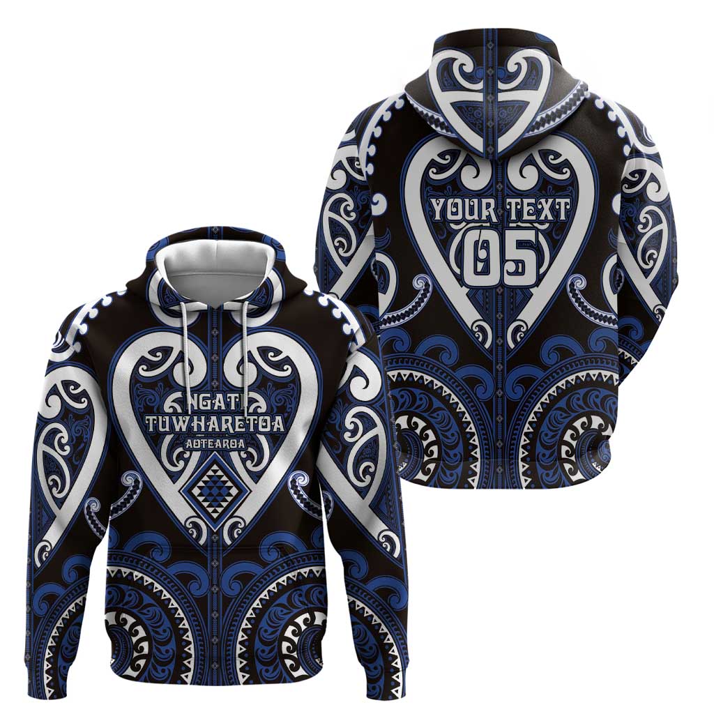 Custom Aotearoa Ngati Tuwharetoa Zip Hoodie Maori Tribal Pattern LT05 - Polynesian Pride