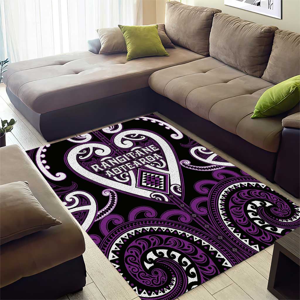 Aotearoa Rangitane Area Rug Maori Tribal Pattern LT05 - Polynesian Pride