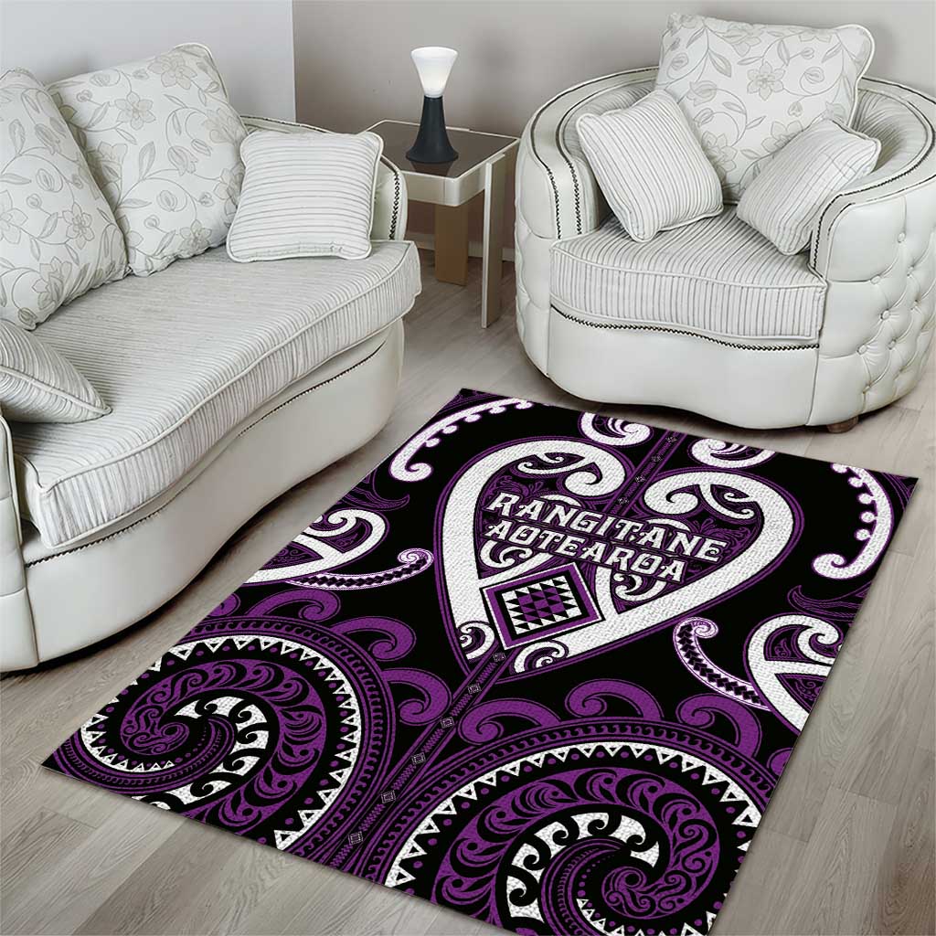 Aotearoa Rangitane Area Rug Maori Tribal Pattern LT05 - Polynesian Pride