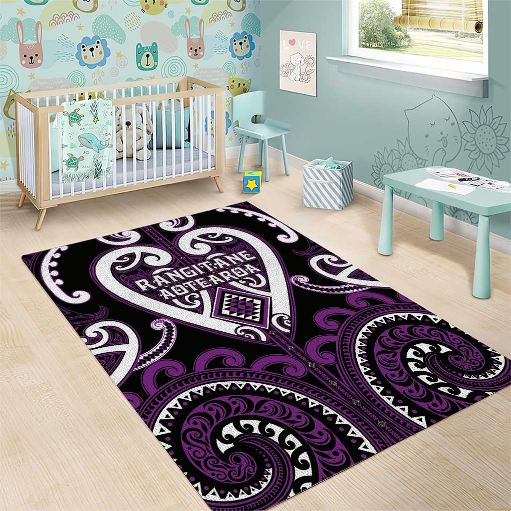 Aotearoa Rangitane Area Rug Maori Tribal Pattern LT05 - Polynesian Pride