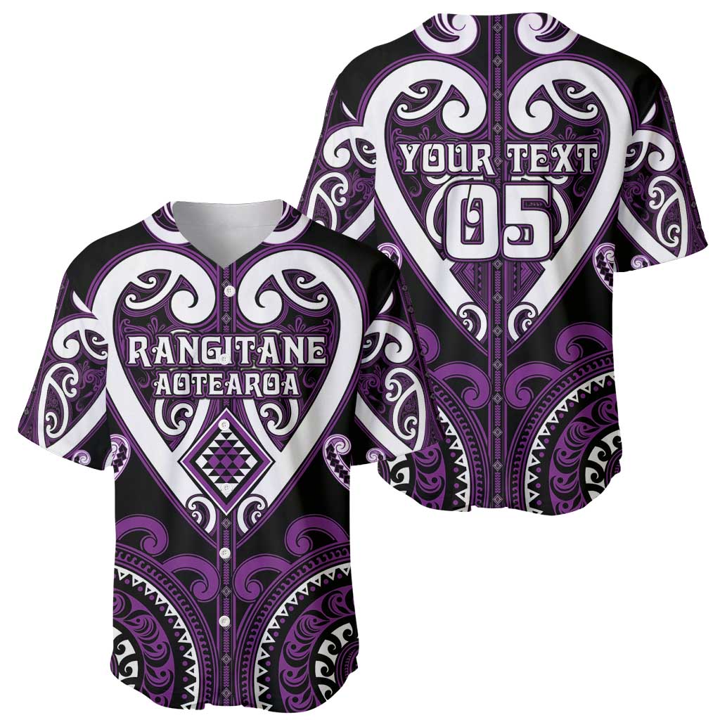 Custom Aotearoa Rangitane Baseball Jersey Maori Tribal Pattern