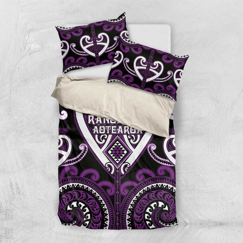Aotearoa Rangitane Bedding Set Maori Tribal Pattern