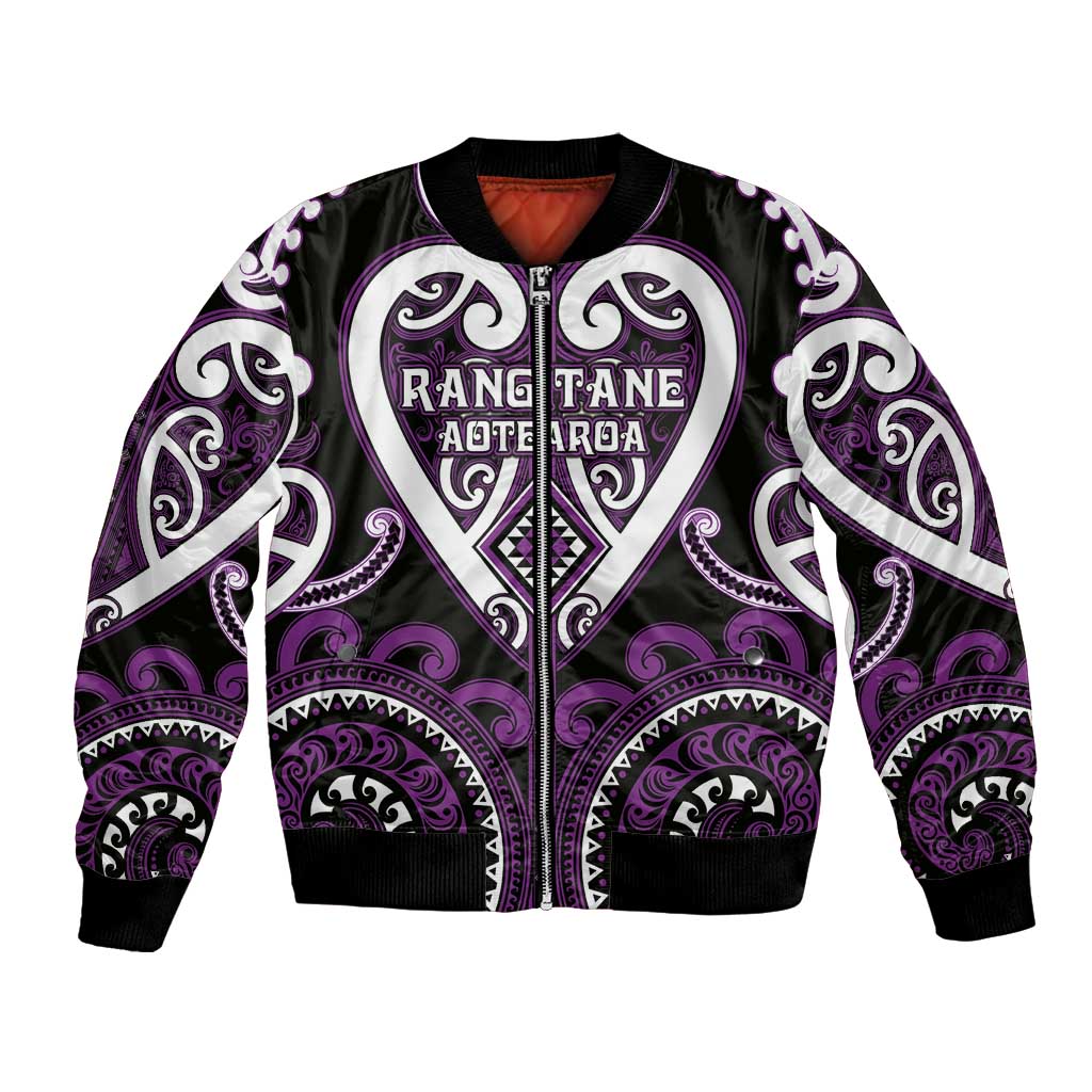Custom Aotearoa Rangitane Bomber Jacket Maori Tribal Pattern