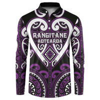Custom Aotearoa Rangitane Button Sweatshirt Maori Tribal Pattern