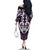 Custom Aotearoa Rangitane Family Matching Off The Shoulder Long Sleeve Dress and Hawaiian Shirt Maori Tribal Pattern