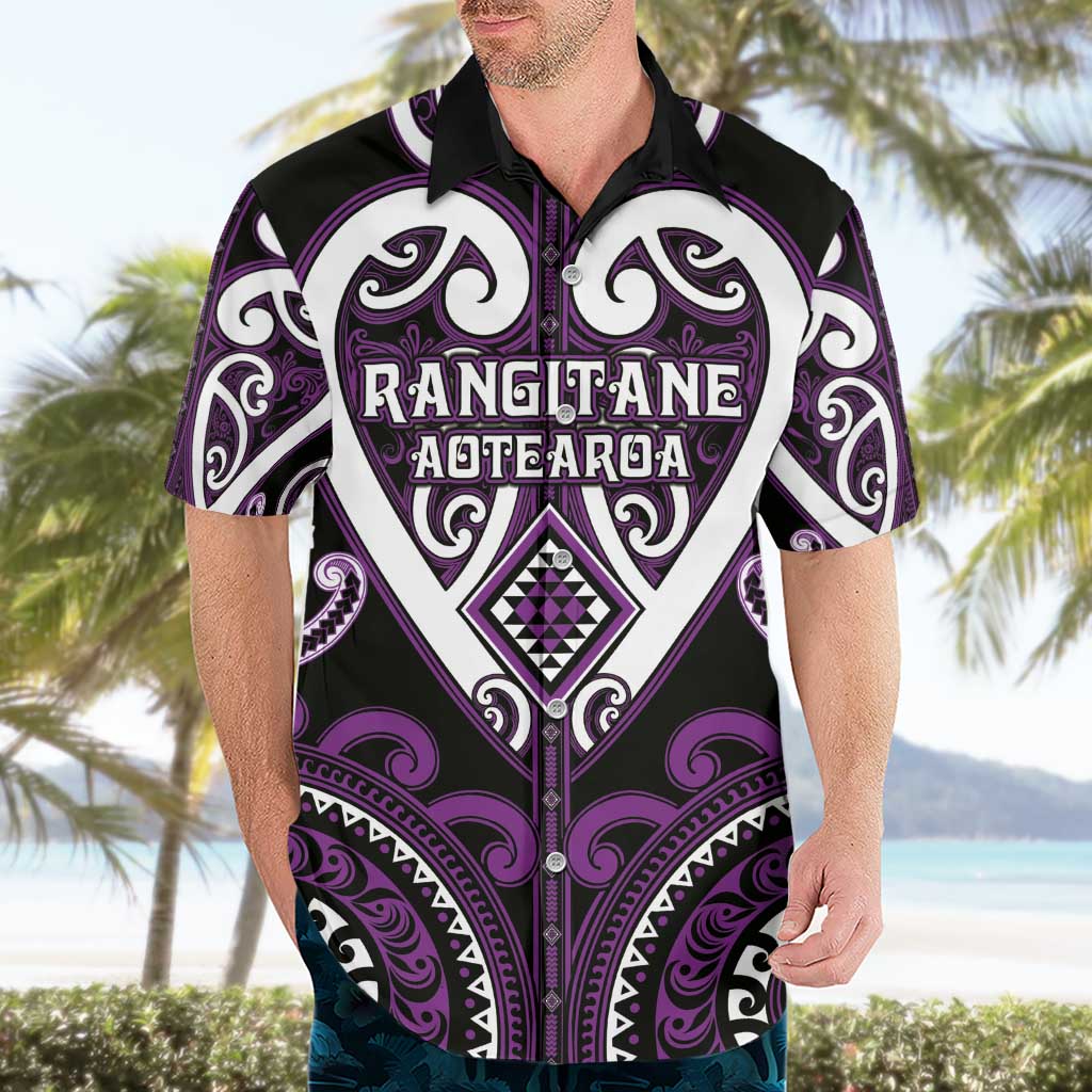 Custom Aotearoa Rangitane Hawaiian Shirt Maori Tribal Pattern