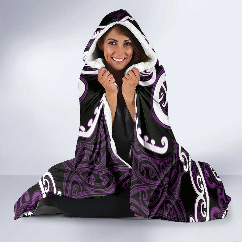 Aotearoa Rangitane Hooded Blanket Maori Tribal Pattern