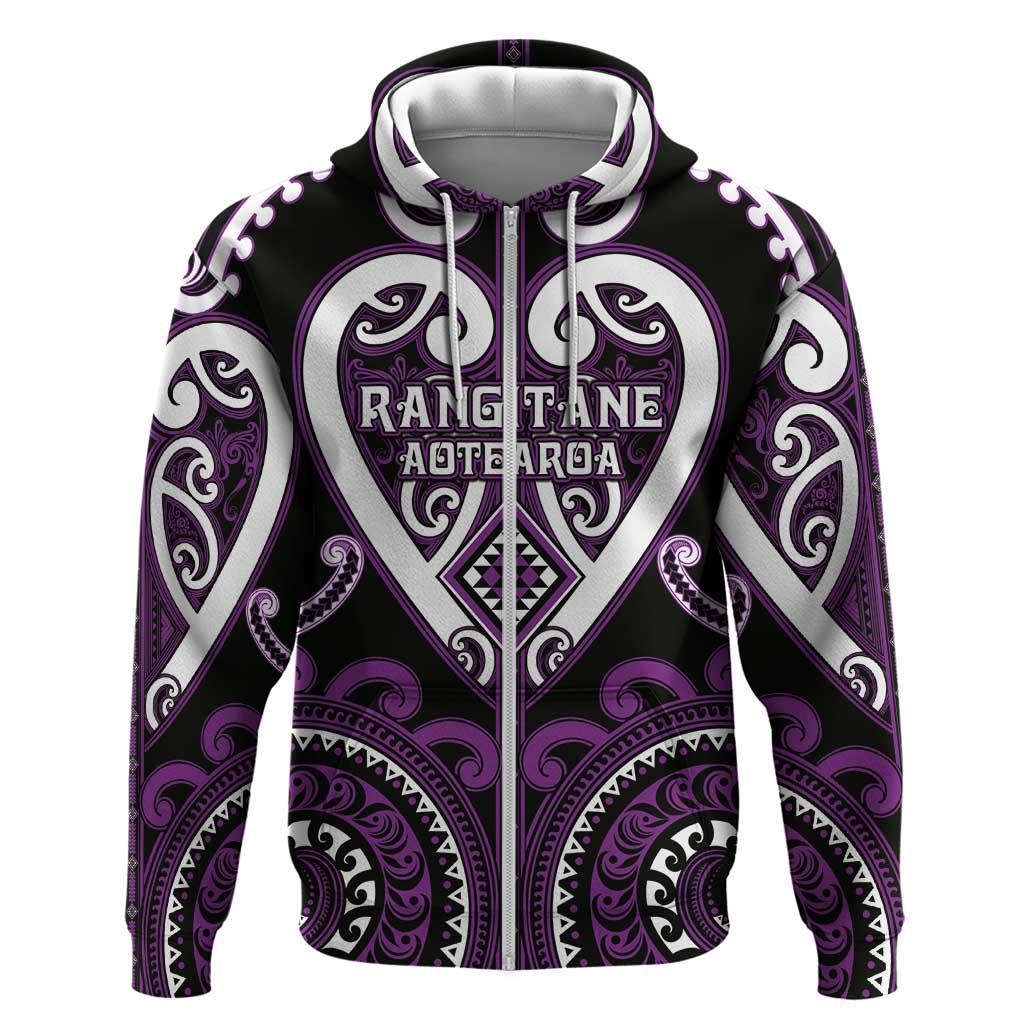 Custom Aotearoa Rangitane Hoodie Maori Tribal Pattern