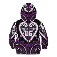 Custom Aotearoa Rangitane Kid Hoodie Maori Tribal Pattern