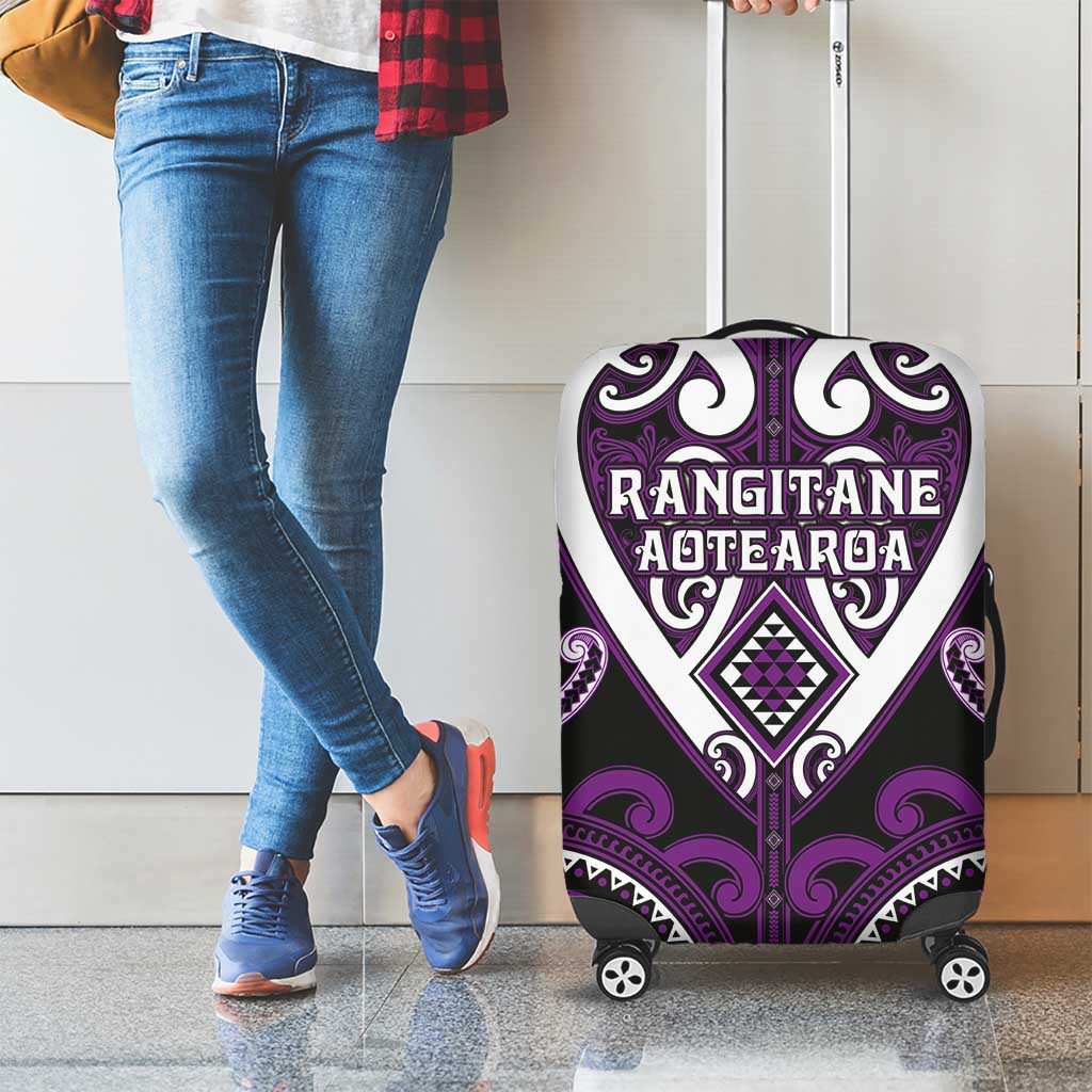 Aotearoa Rangitane Luggage Cover Maori Tribal Pattern