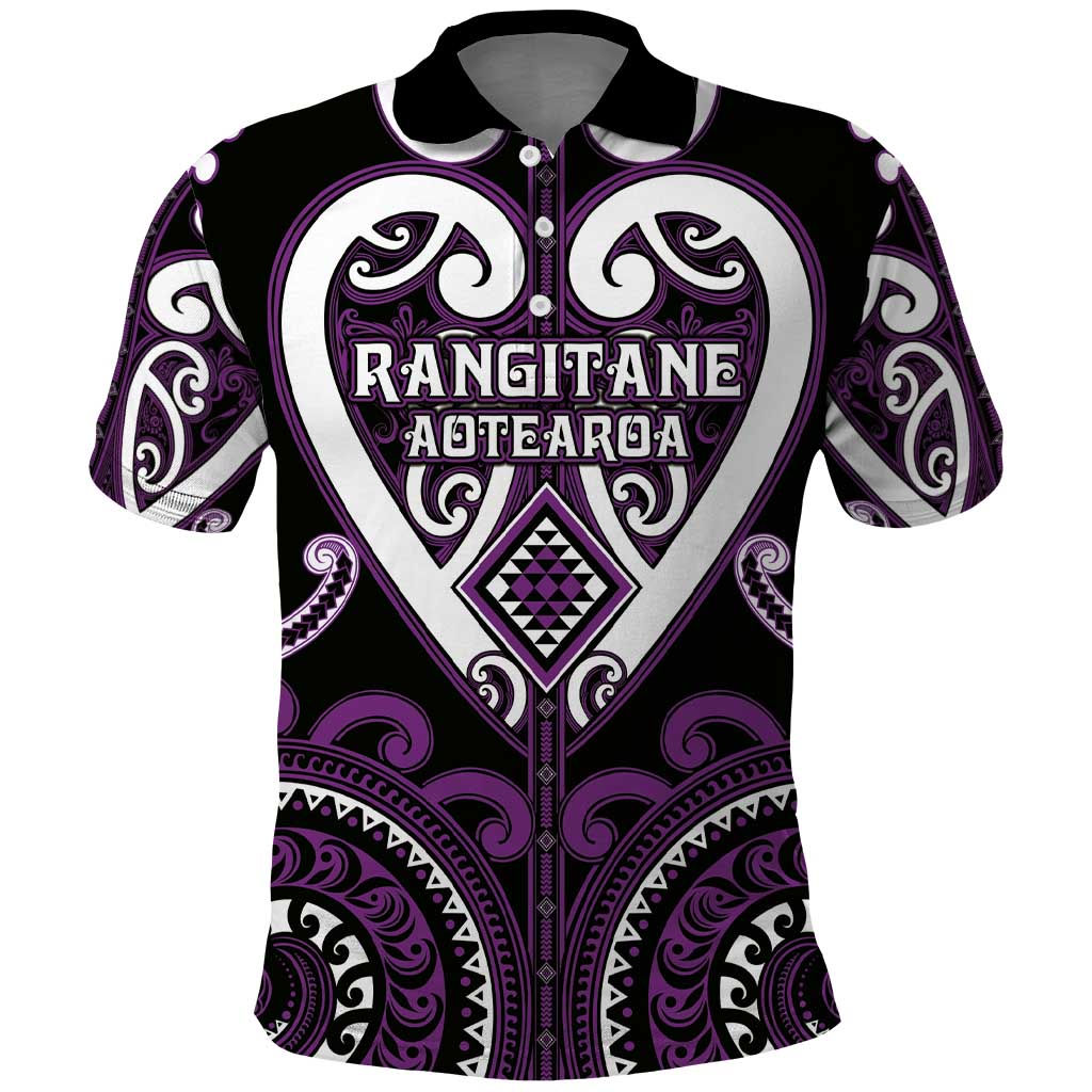 Custom Aotearoa Rangitane Polo Shirt Maori Tribal Pattern