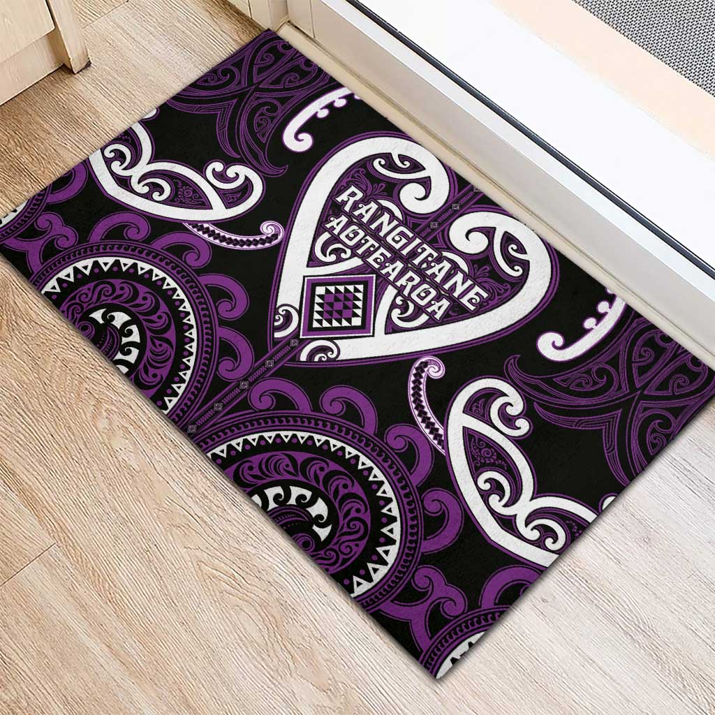 Aotearoa Rangitane Rubber Doormat Maori Tribal Pattern LT05 - Polynesian Pride