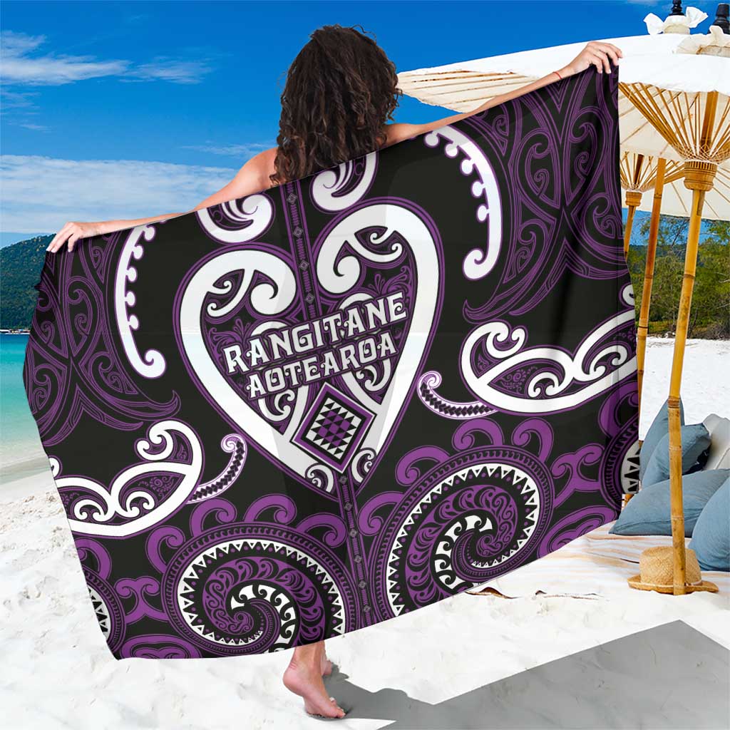 Aotearoa Rangitane Sarong Maori Tribal Pattern LT05 One Size 44 x 66 inches Purple - Polynesian Pride
