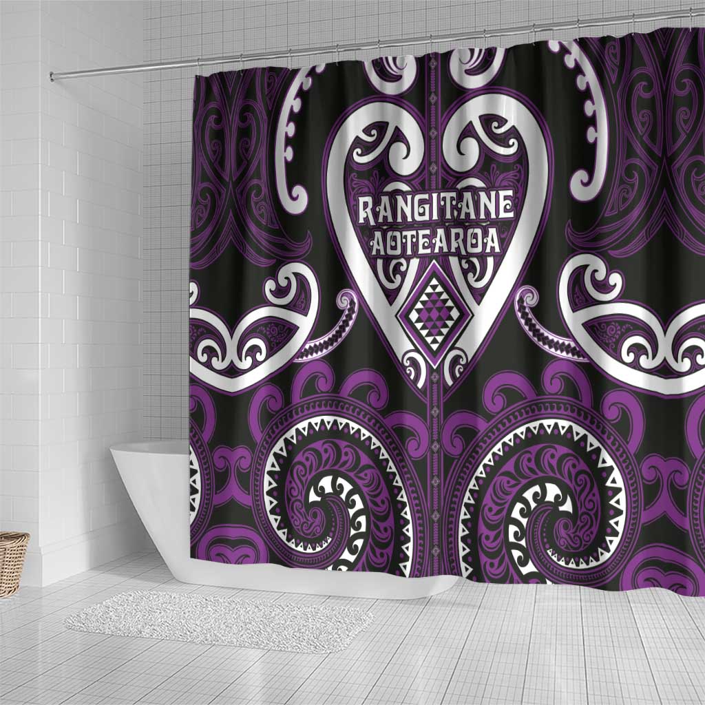 Aotearoa Rangitane Shower Curtain Maori Tribal Pattern