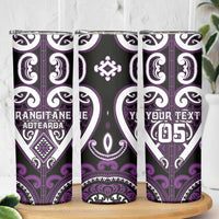 Custom Aotearoa Rangitane Skinny Tumbler Maori Tribal Pattern LT05 - Polynesian Pride