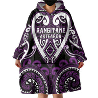 Custom Aotearoa Rangitane Wearable Blanket Hoodie Maori Tribal Pattern