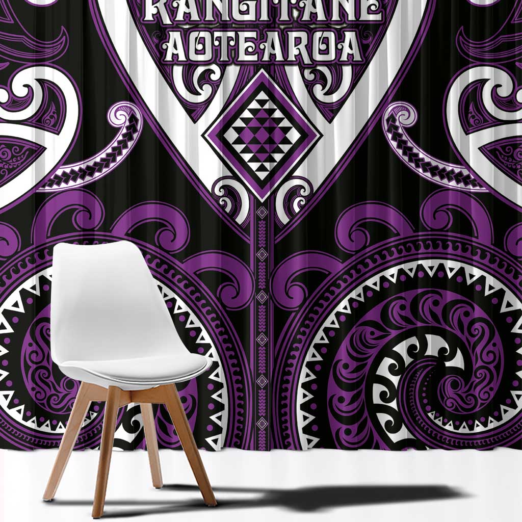 Aotearoa Rangitane Window Curtain Maori Tribal Pattern LT05 - Polynesian Pride