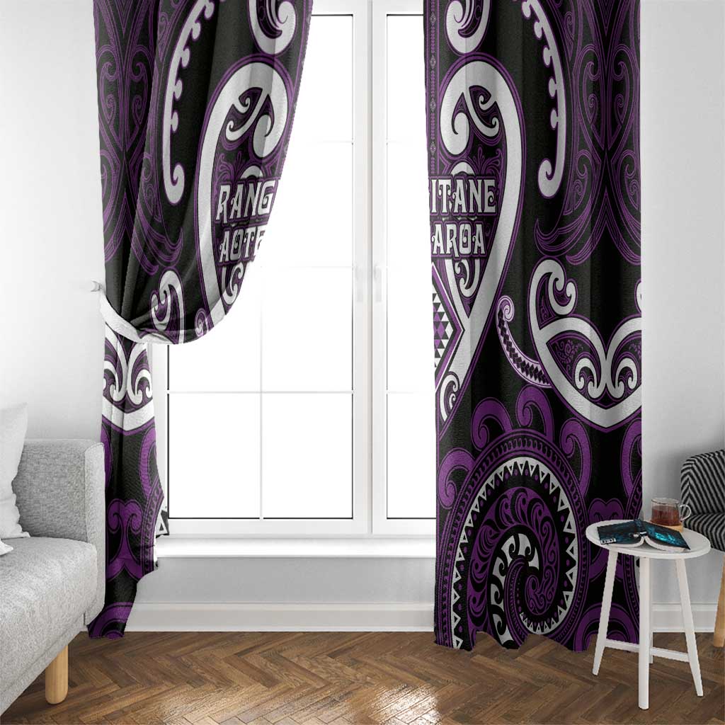 Aotearoa Rangitane Window Curtain Maori Tribal Pattern LT05 - Polynesian Pride